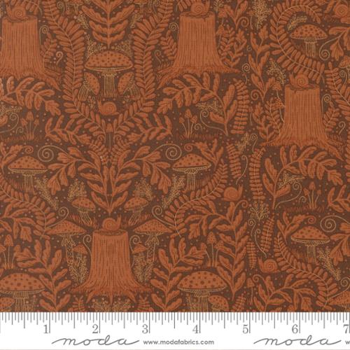 "Mushroom Landscape and Nature Cocoa"- Moda Fabrics