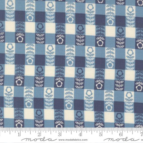 "Flower Plaid Checks and Plaids Sky"- Moda Fabrics