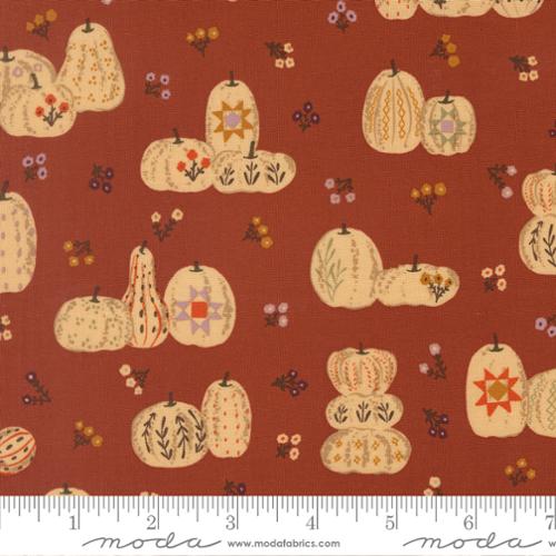 "Windfall Pumpkin Patches Fall Rust"-Moda Fabrics