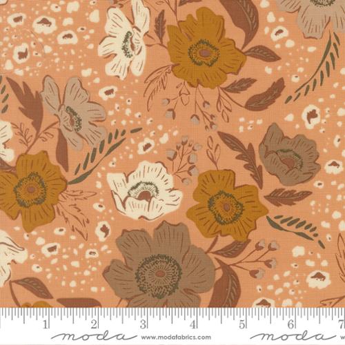"Flora Flourish Florals Coral Seashell"- Moda Fabrics