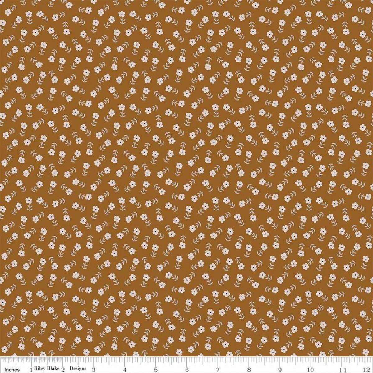 "Blush 'n Butterscotch Ditsy Floral Cinnamon"-RBD