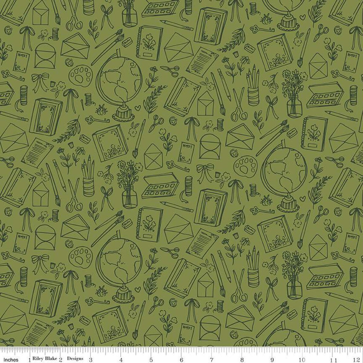 "Floral Charms Collection of Things Olive"-RBD