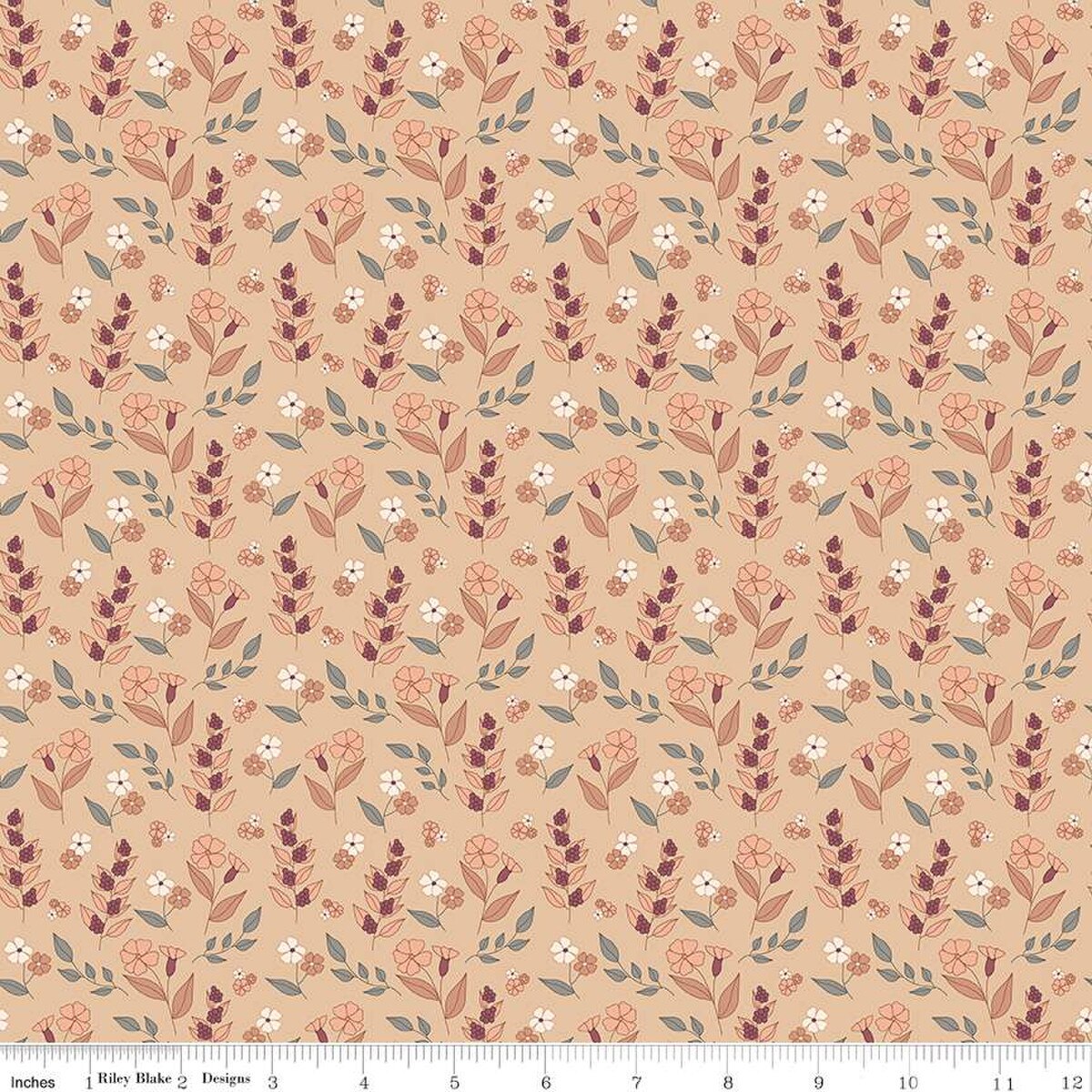 "Evening on the Prairie Autumn Floral Beige"-RBD