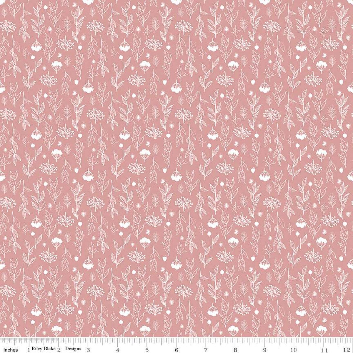"Evening on the Prairie Silhouette Floral Pink"-RBD