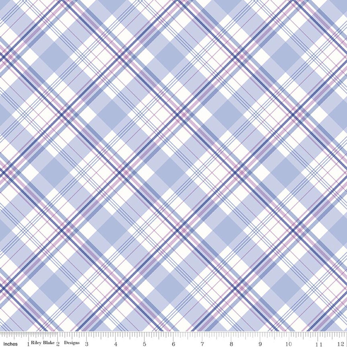 "Hydrangeas in the Garden Plaid Blue"-RBD