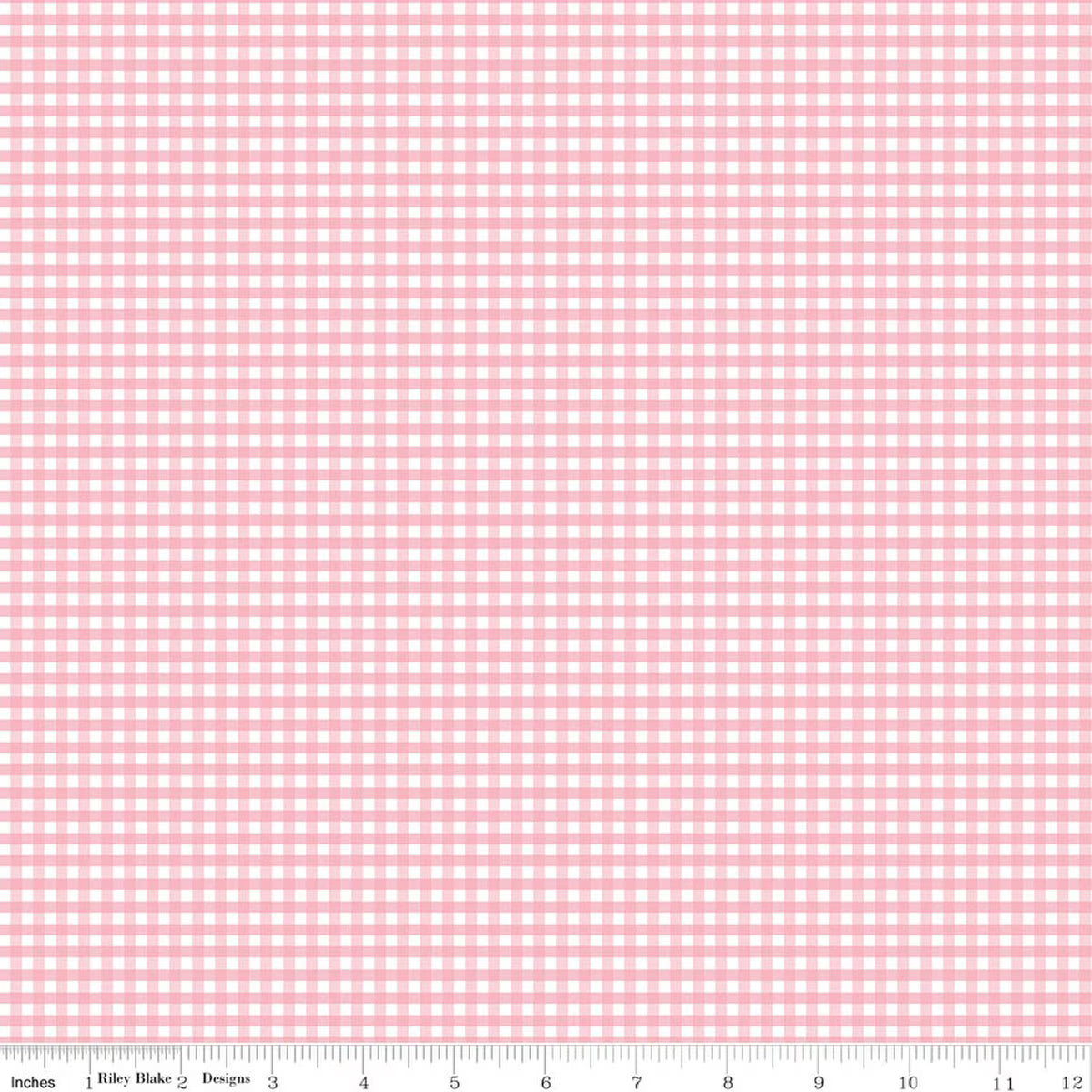 "1/8" Gingham Baby Pink"-RBD