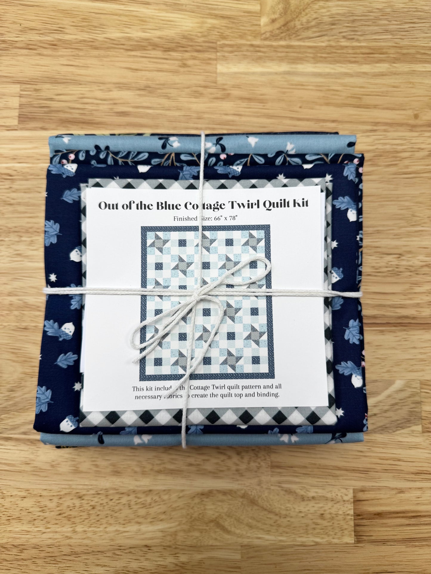 "Out of the Blue" Cottage Twirl Quilt Kit