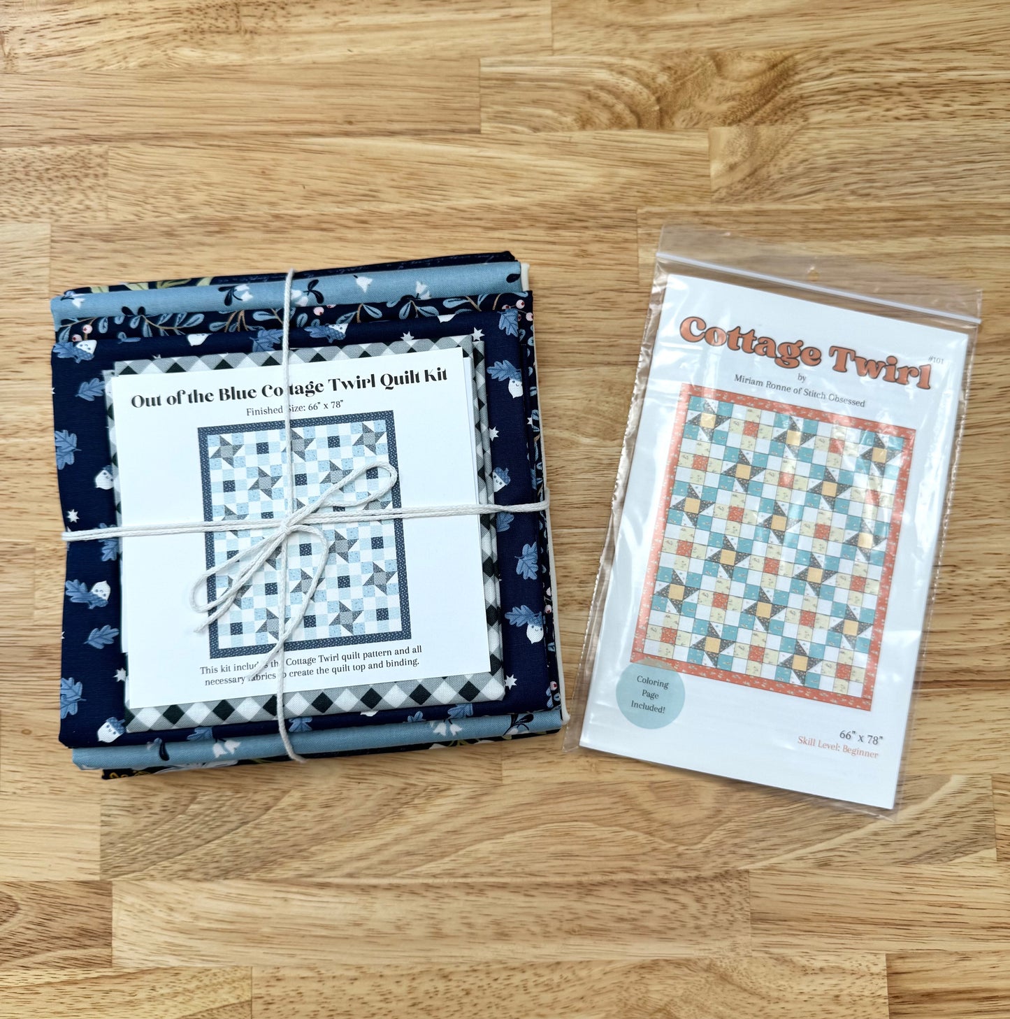 "Out of the Blue" Cottage Twirl Quilt Kit