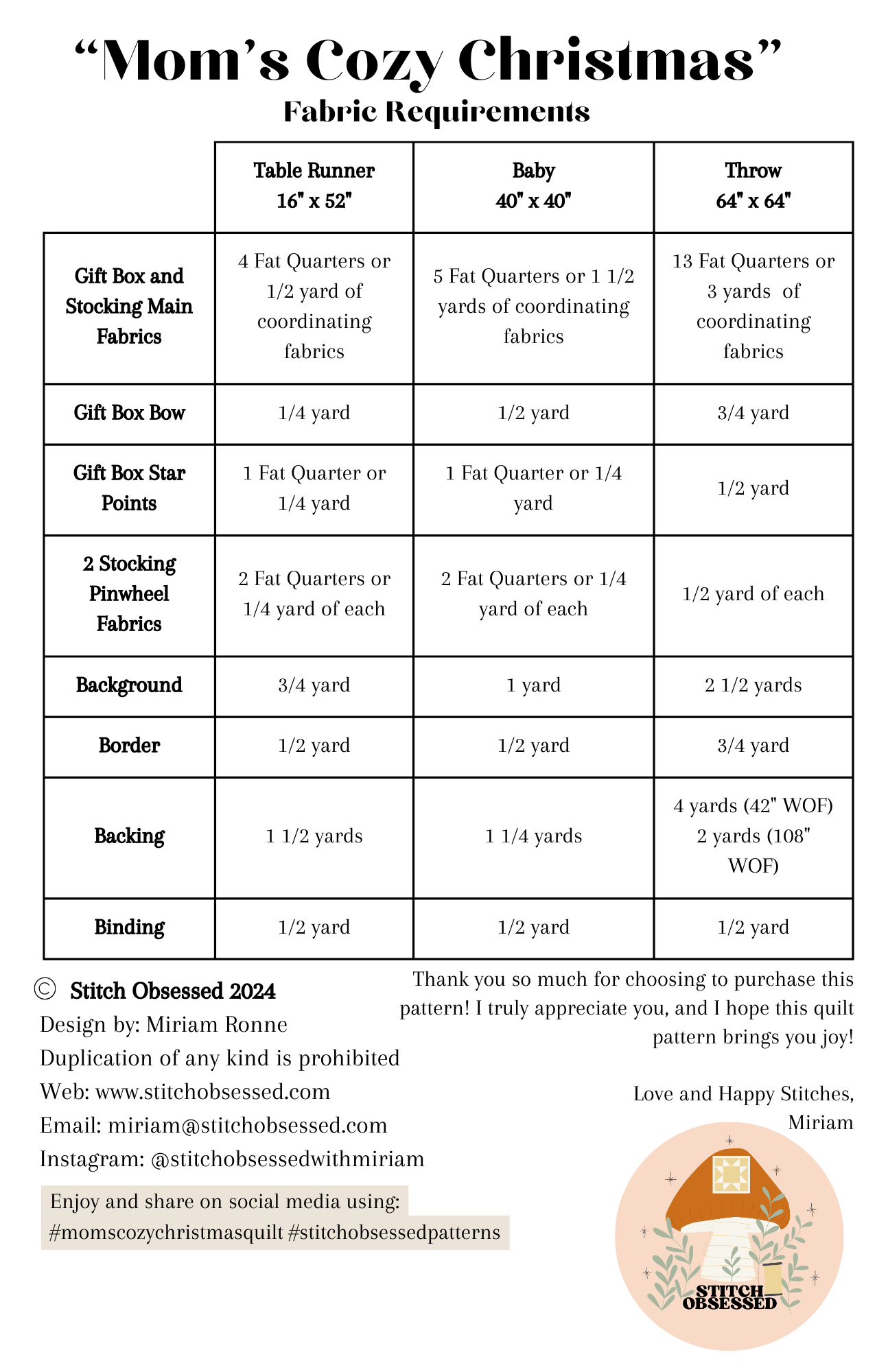Cozy Christmas Quilt Pattern- PDF Copy