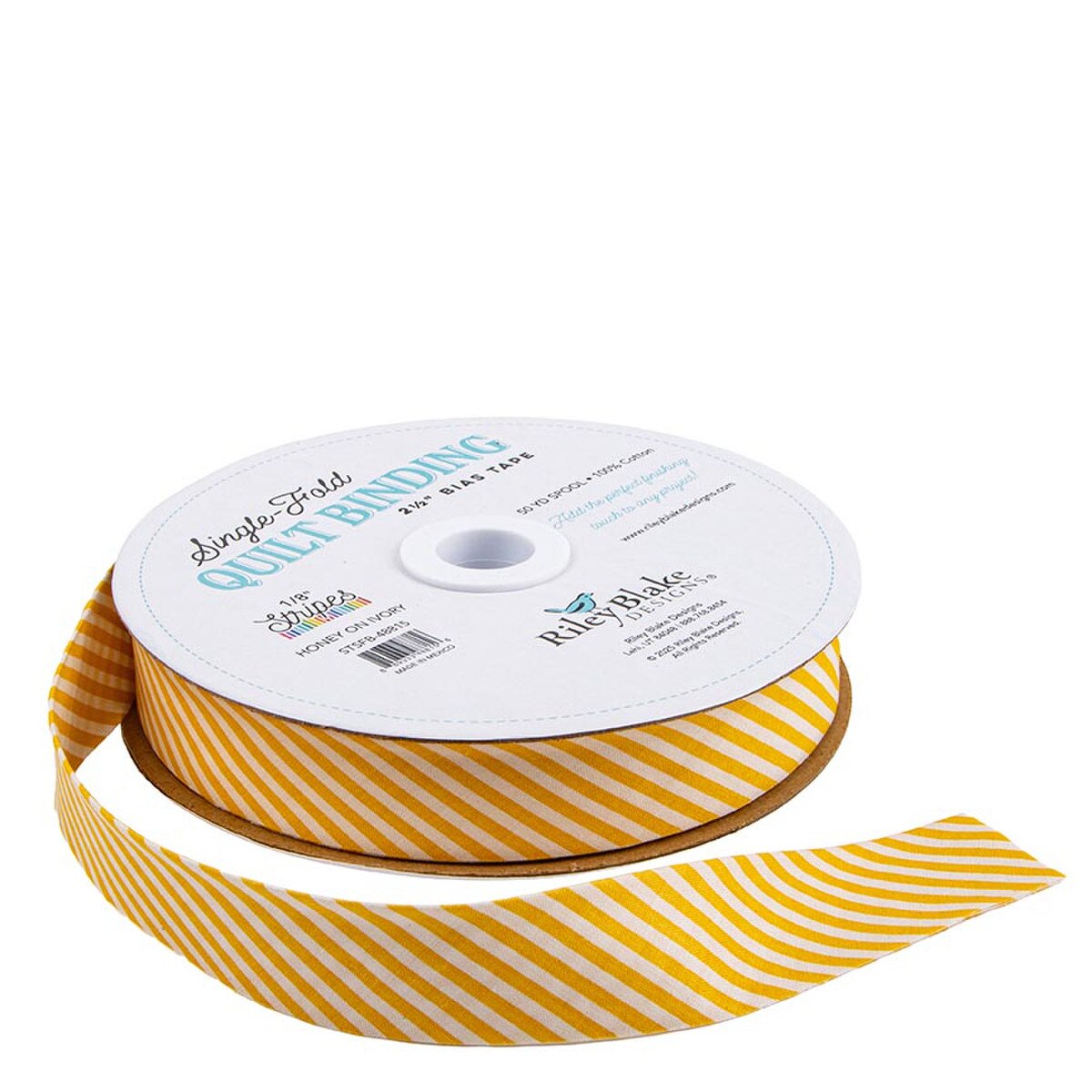Single-Fold Quilt Binding "1/8" Stripe Ivory Honey"- RBD