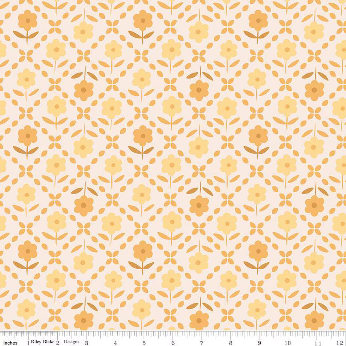 "Bee Plaids Zinnias Marigold" 108" Wide Back- RBD