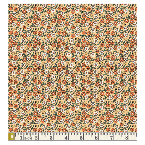 "Yellow Pumpkin Blossoms"- Poppie Cotton