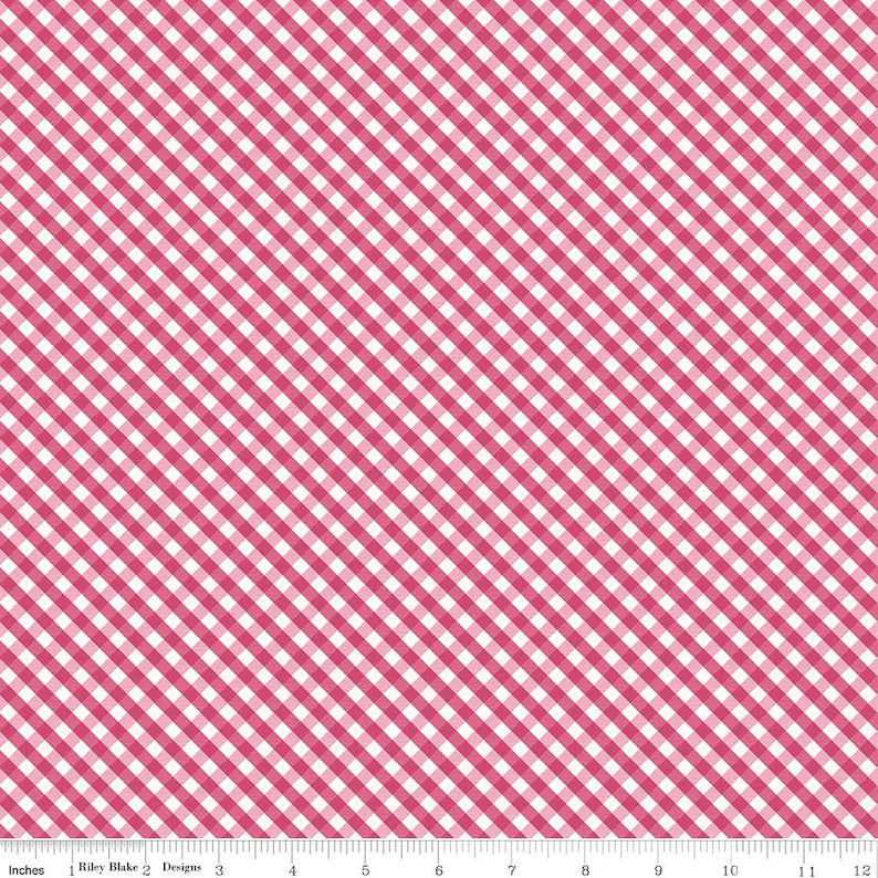 "Hydrangeas in the Garden Gingham Raspberry"-RBD