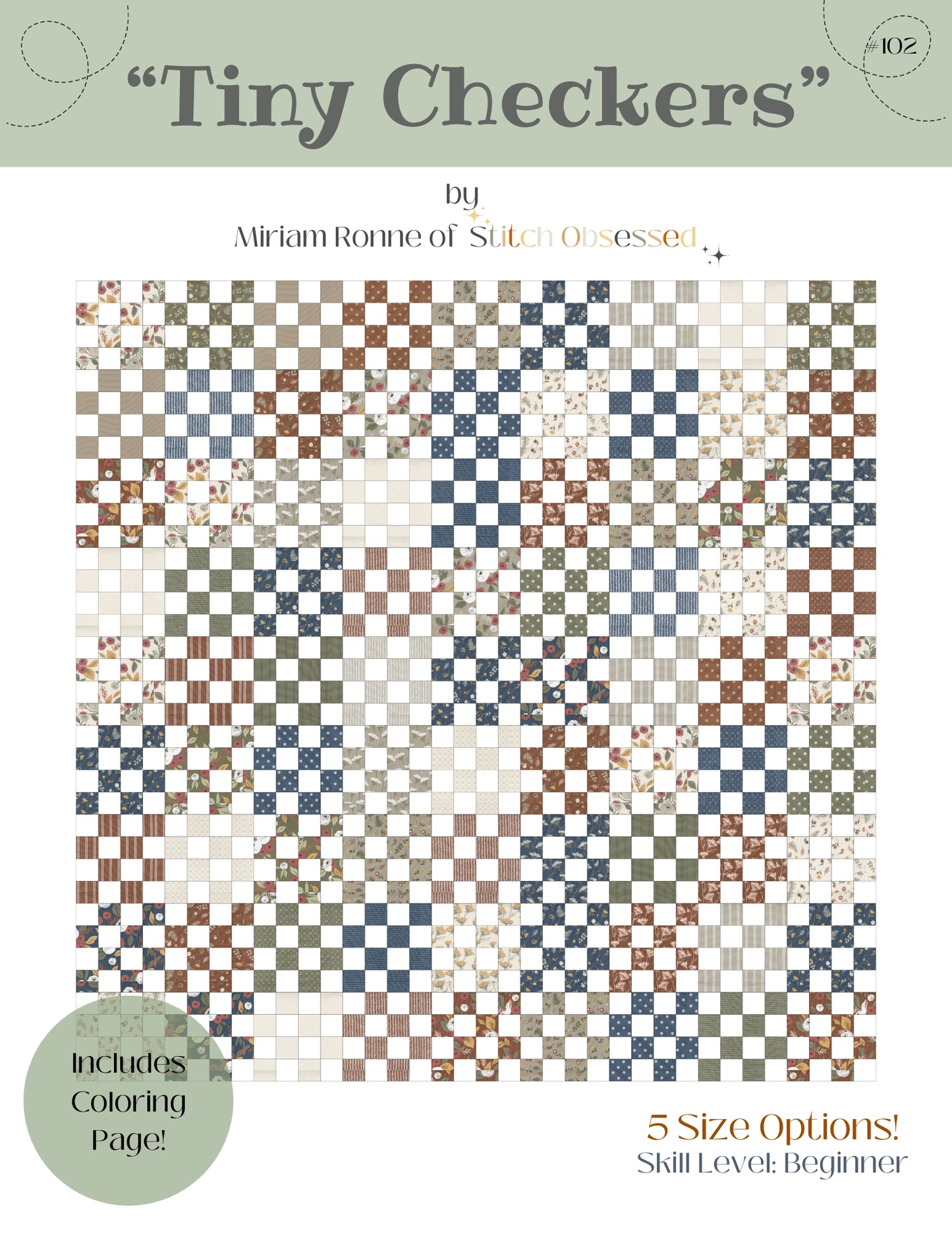 Tiny Checkers Quilt Pattern (PDF Copy)