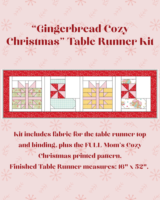 "Gingerbread" Cozy Christmas Table Runner Kit