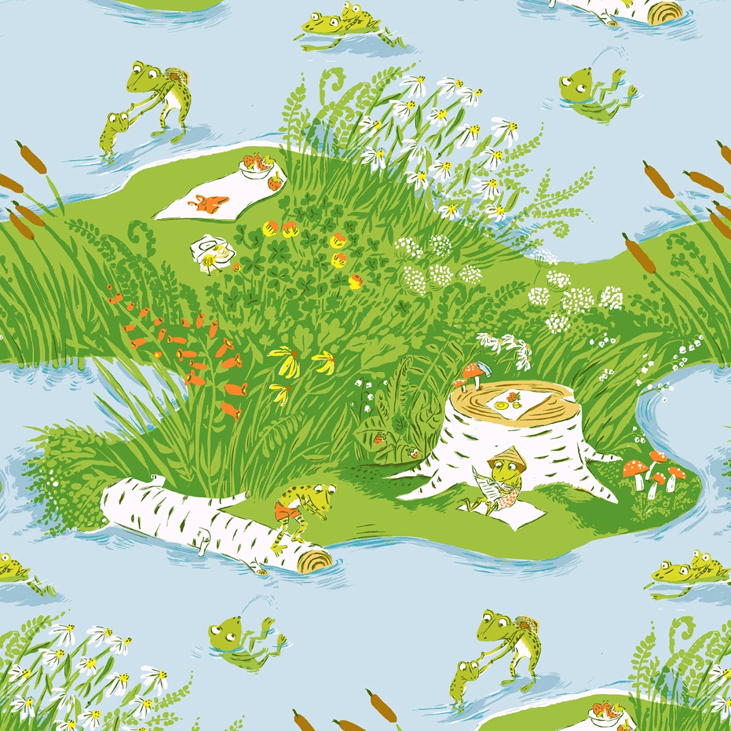 "Blue Frog Pond" by Heather Ross- Windham