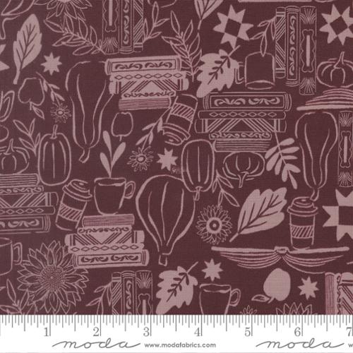 "Windfall Cozy Up Fall Merlot"-Moda Fabrics
