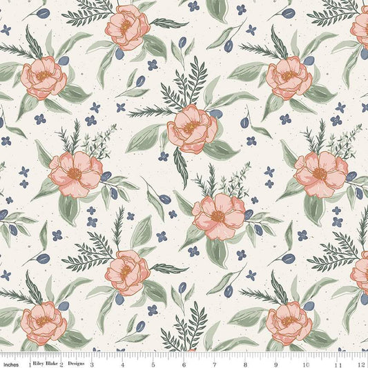 "Olive Grove Floral Ivory"-RBD