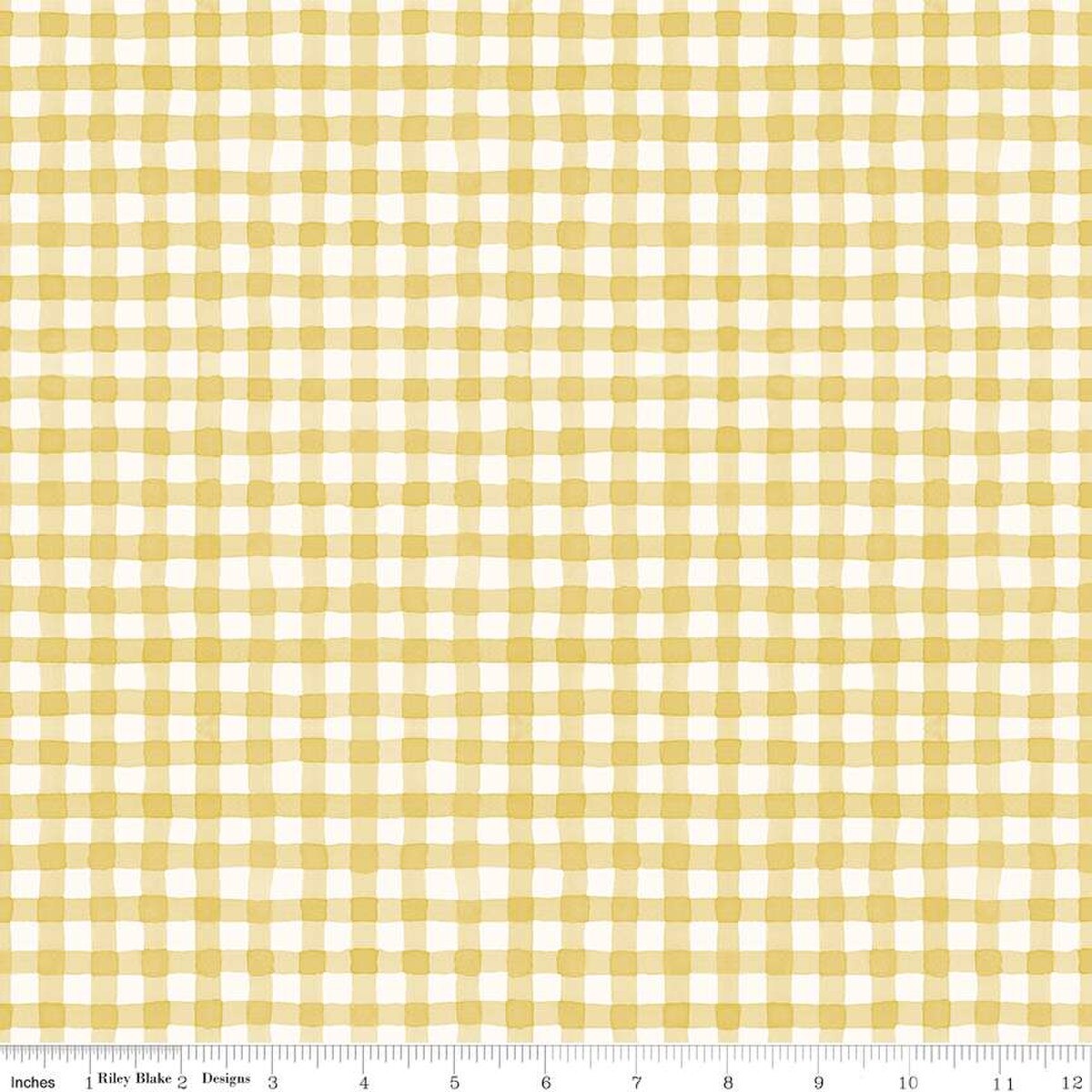 "Sunflower Whispers Gingham Yellow"-RBD