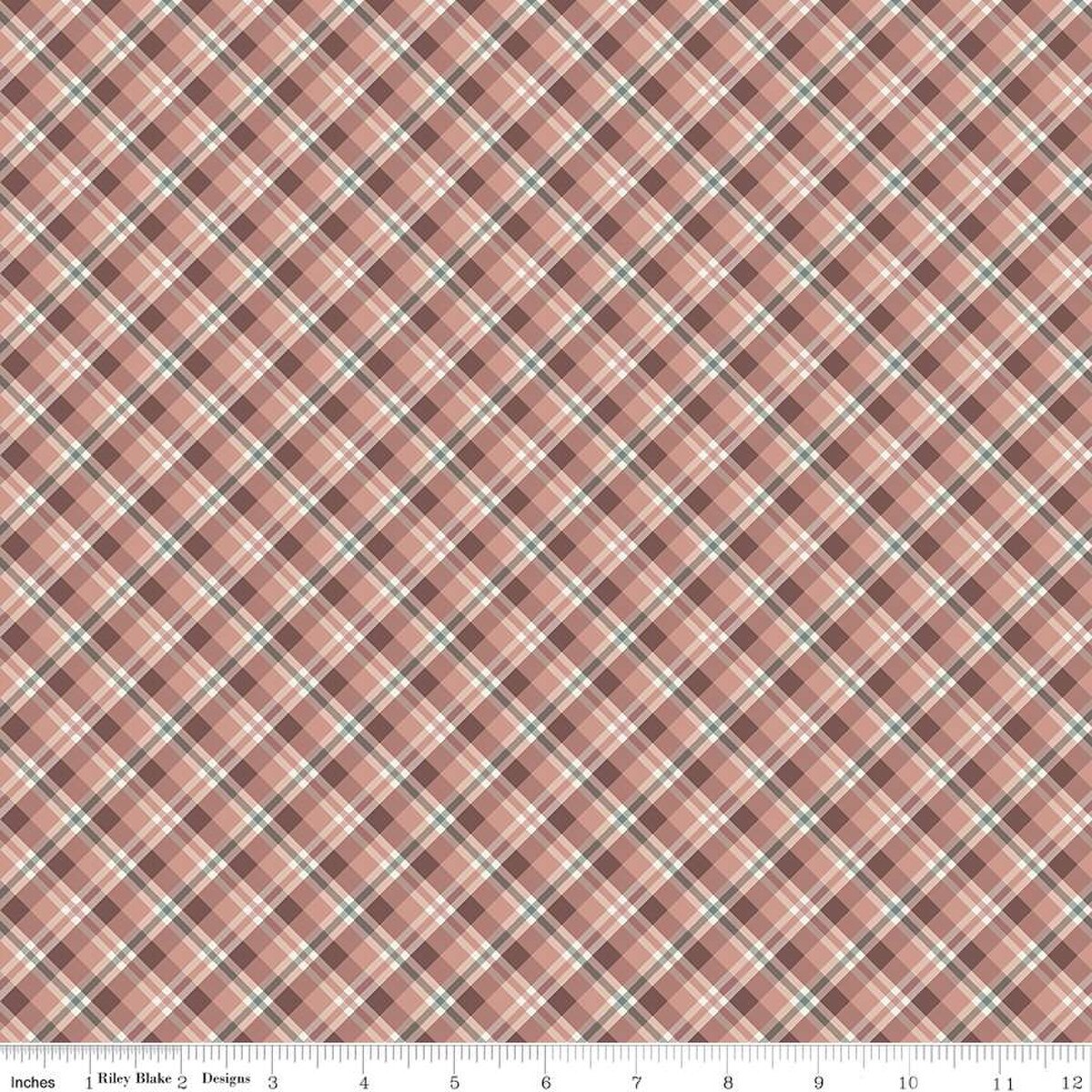 "Evening on the Prairie Prairie Plaid Dusty Rose"-RBD