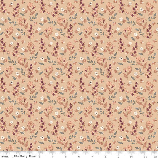 "Evening on the Prairie Autumn Floral Beige"-RBD