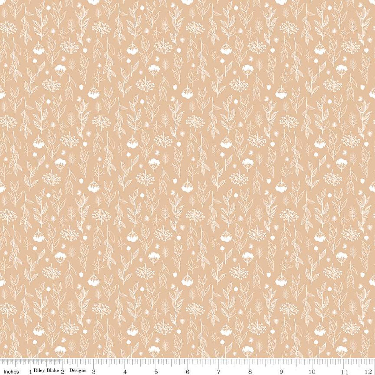"Evening on the Prairie Silhouette Floral Beige"-RBD