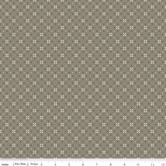 "Evening on the Prairie Geo Floral Green"-RBD