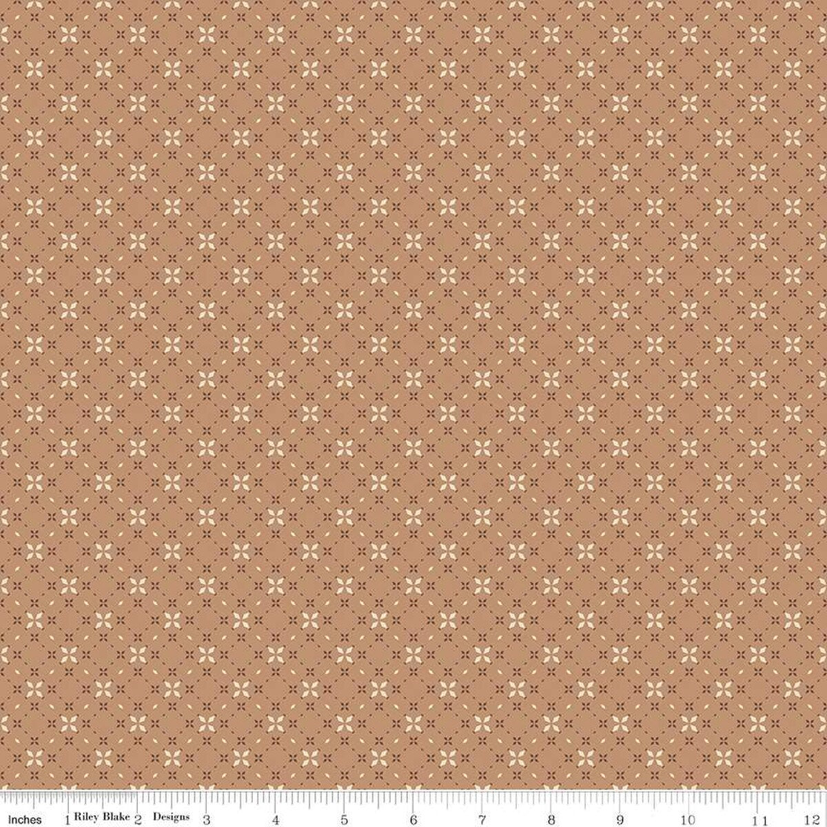 "Evening on the Prairie Geo Floral Sienna"-RBD