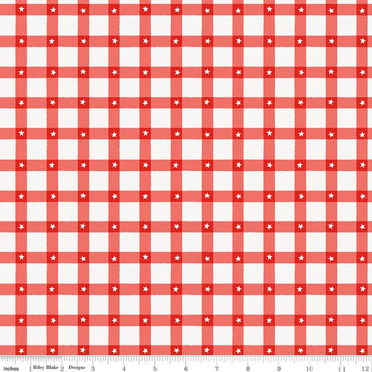 "Firecracker Plaid Red Hen"-RBD
