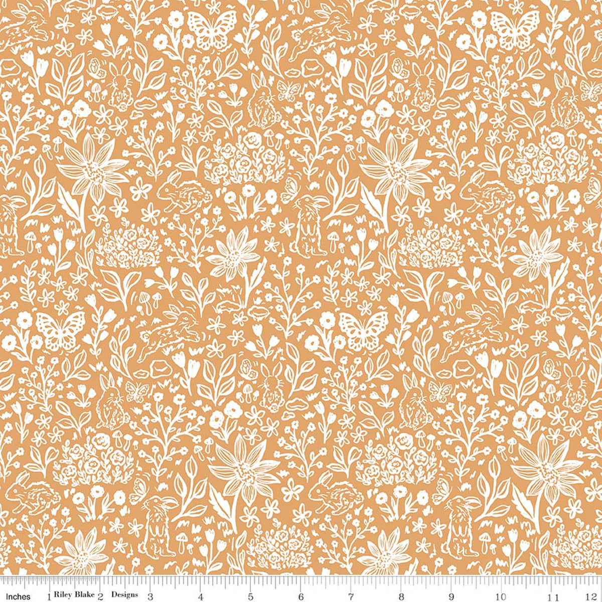 "Sweet Cotton Tales Bunny Meadows Apricot"-RBD