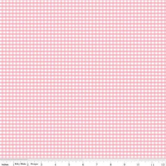 "1/8" Gingham Baby Pink"-RBD