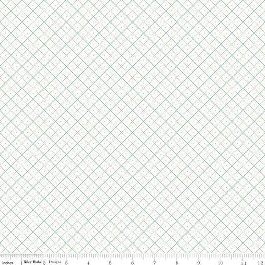 "Backgrounds Grid Teal" by Lori Holt-RBD