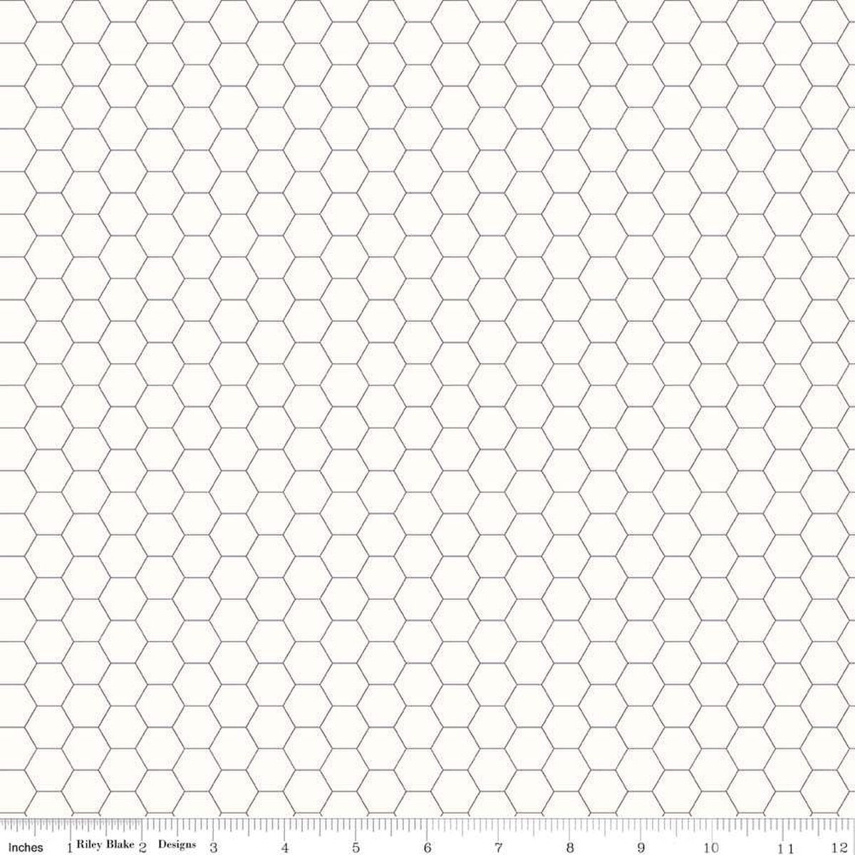 "Bee Backgrounds Honeycomb Gray" by Lori Holt-RBD
