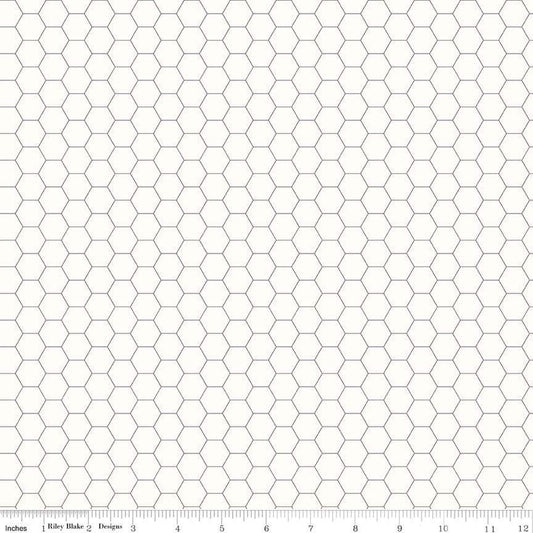 "Bee Backgrounds Honeycomb Gray" by Lori Holt-RBD