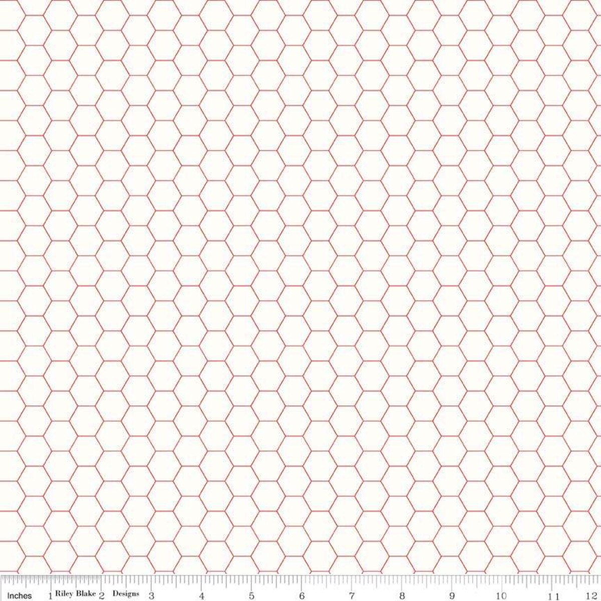 "Bee Backgrounds Honeycomb Red" by Lori Holt-RBD