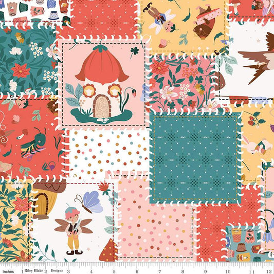 "Thimbelina & the Sewing Fairies Handsewn Patchwork Multi"-RBD