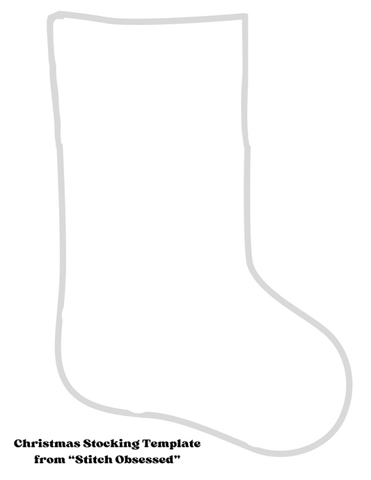 Christmas Stocking Applique Template