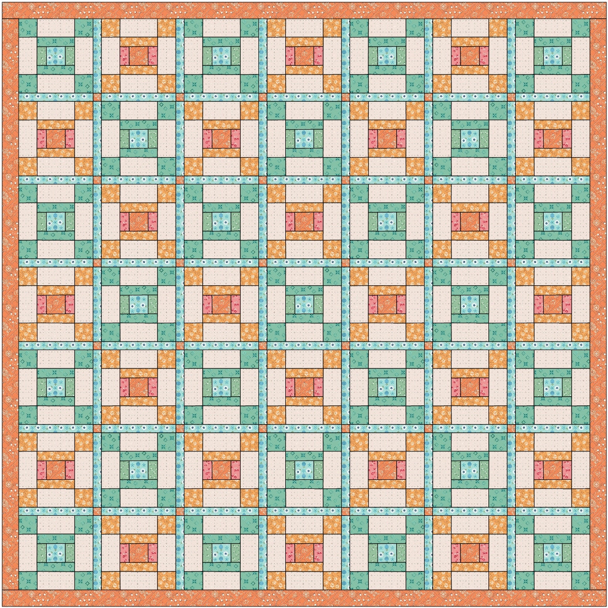 Country Spring Cozy Picnic Quilt Kit