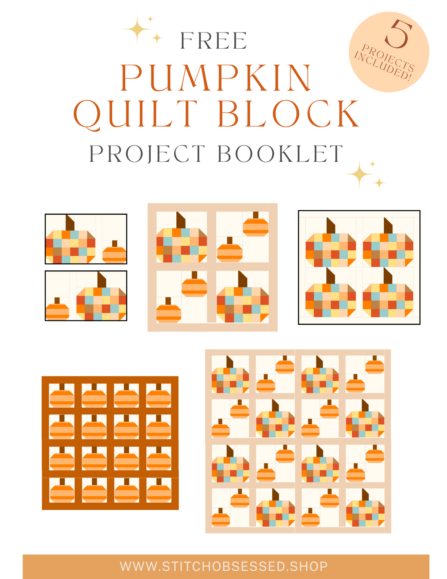Pumpkin Quilt Block Project Booklet