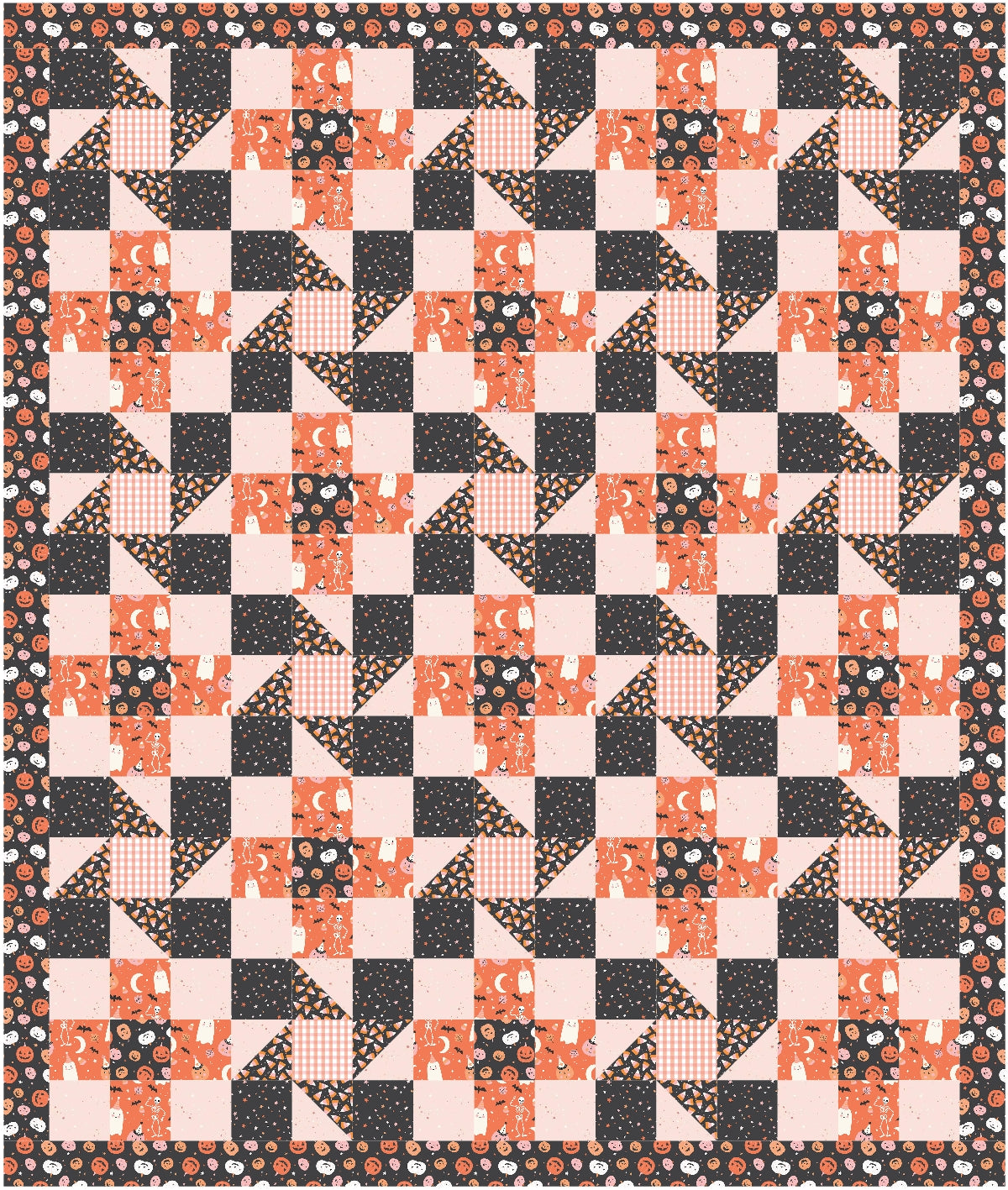 "Cute and Spooky" Cottage Twirl Quilt Kit