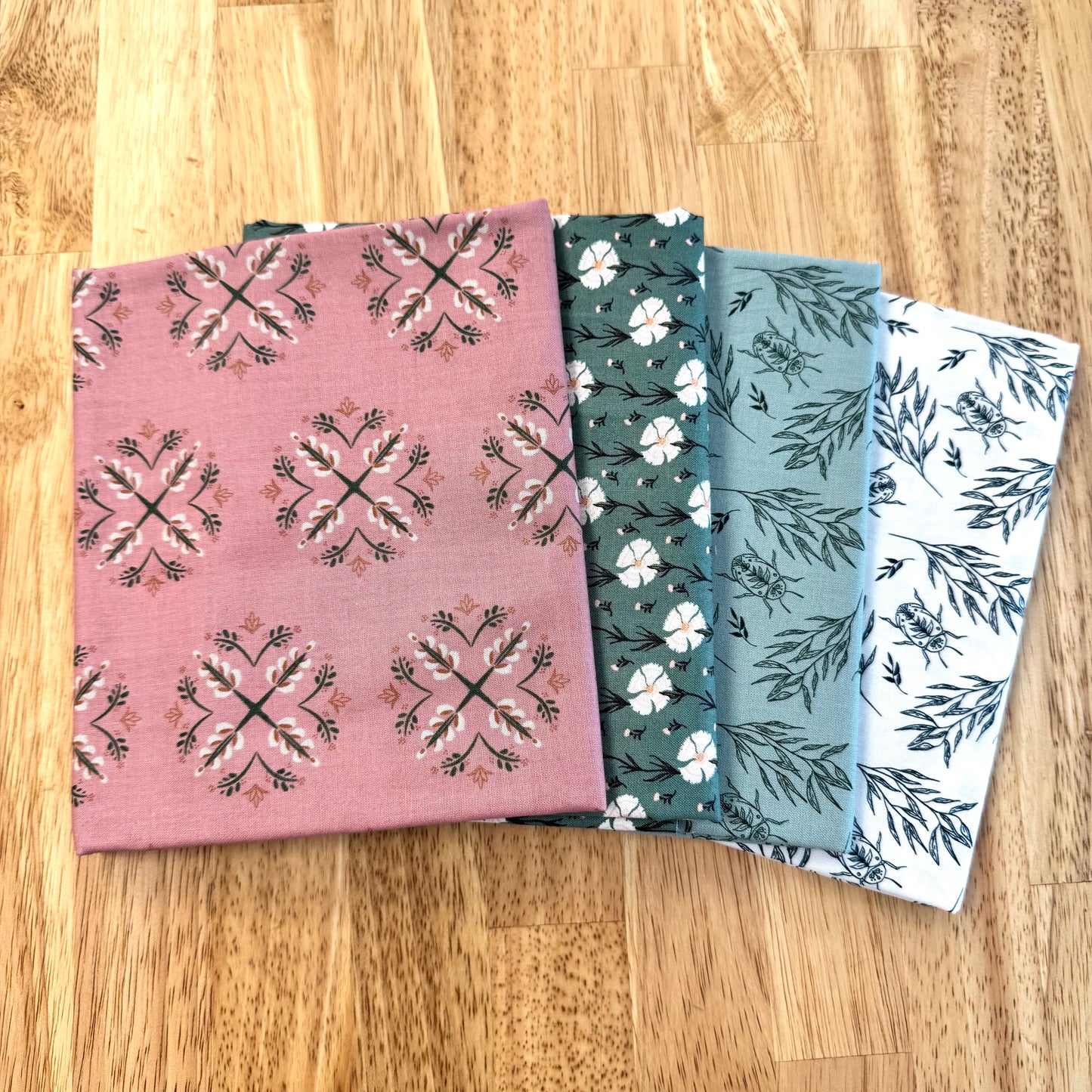 "Beetles and Leaves"- 1/2 yard Cuts Bundle