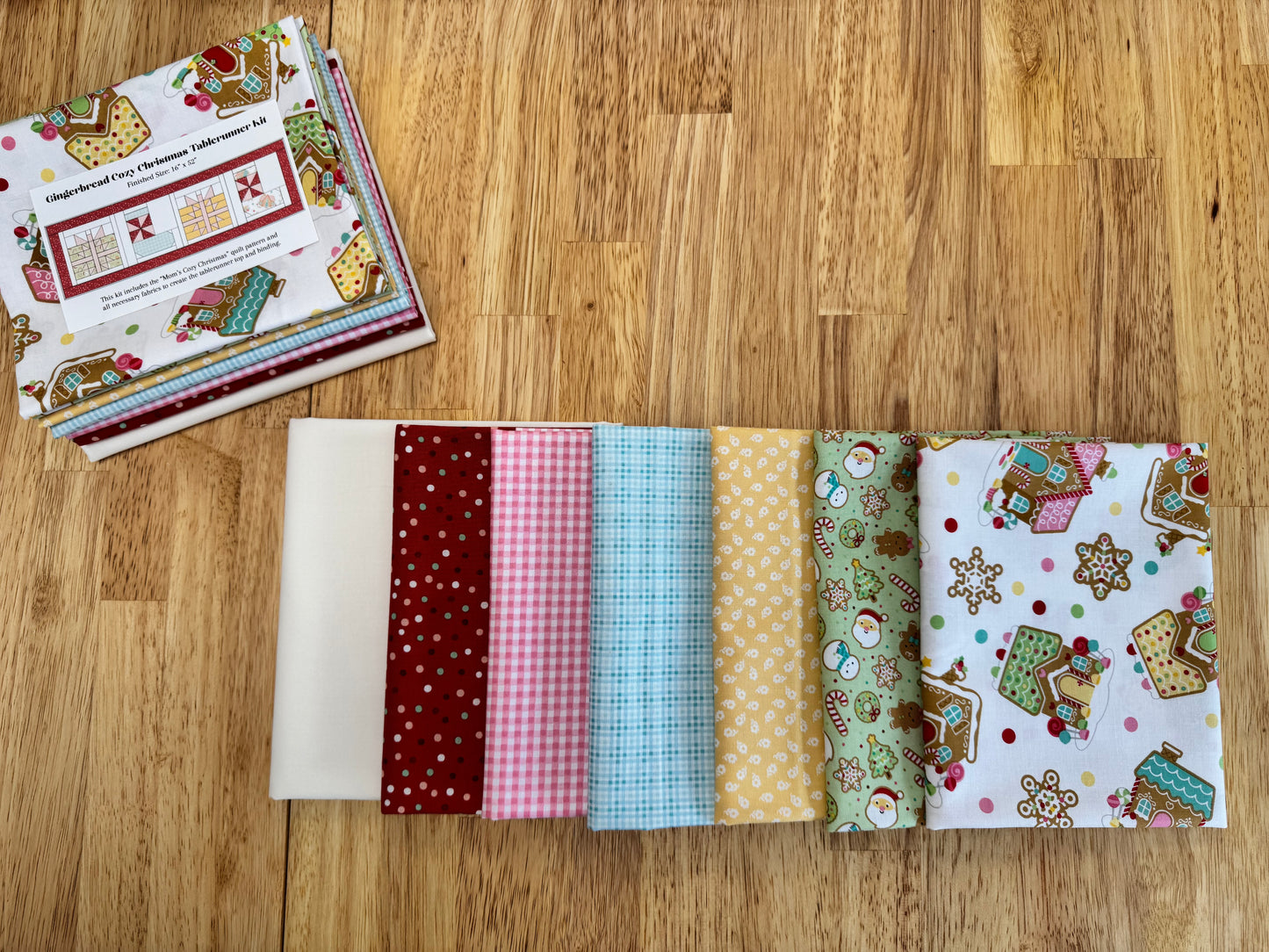 "Gingerbread" Cozy Christmas Table Runner Kit