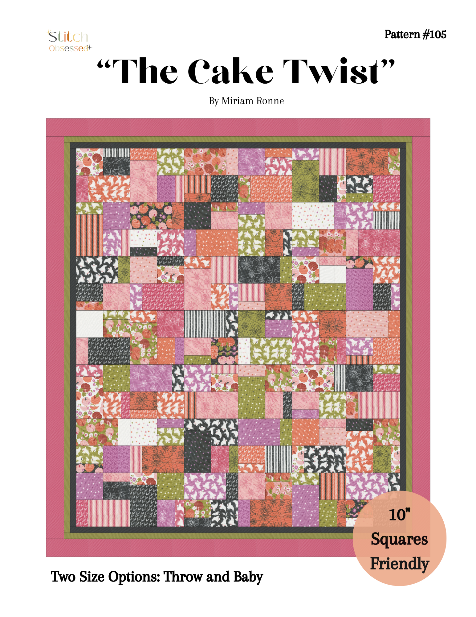 Eloc510 Pattern Cake Twist Quilt Pattern- Physical Copy – Stitch Obsessed