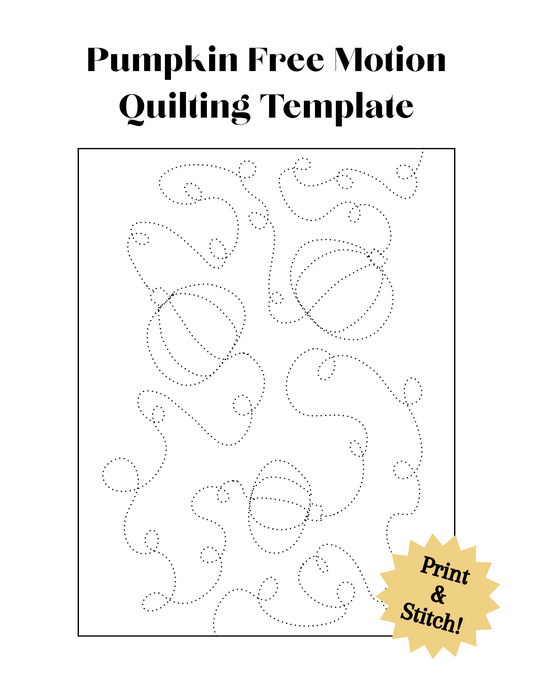 Pumpkin Free Motion Quilting Template
