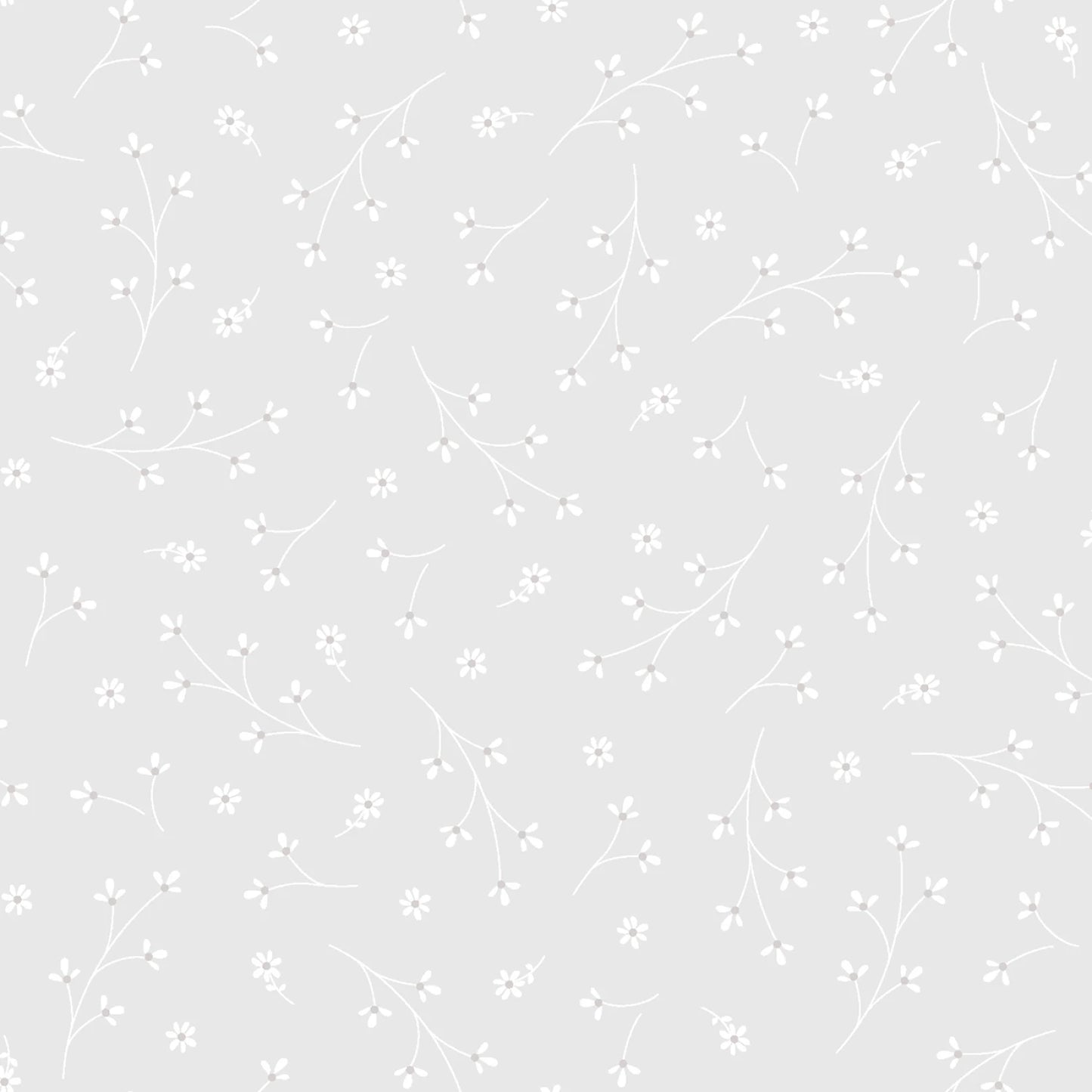 Light Grey Pretty Petals 108" Wide- 1/2 yard