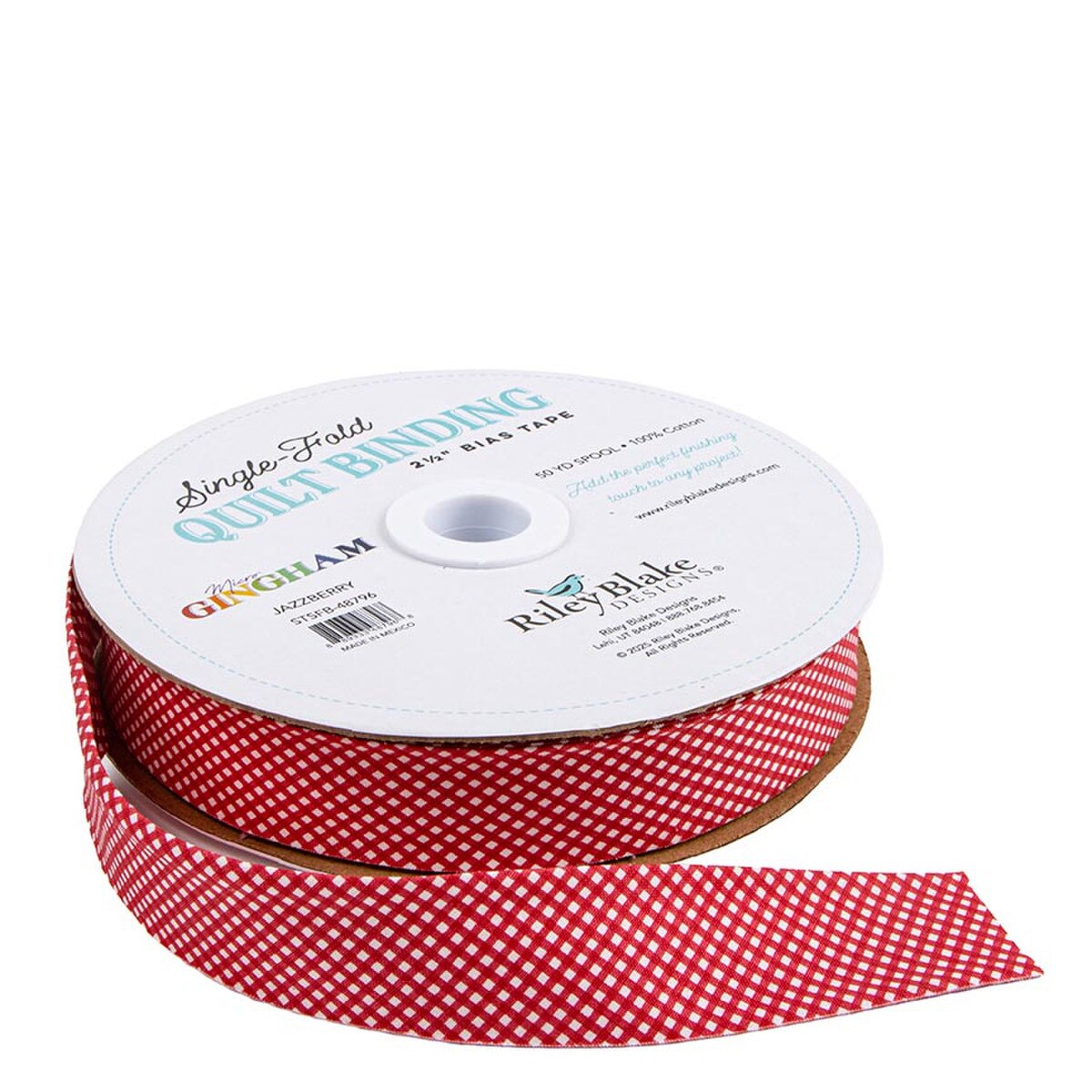 Single-Fold Quilt Binding "Micro Gingham Jazzberry"- RBD