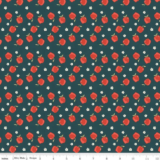 "Vintage Charm Apples Midnight"-RBD