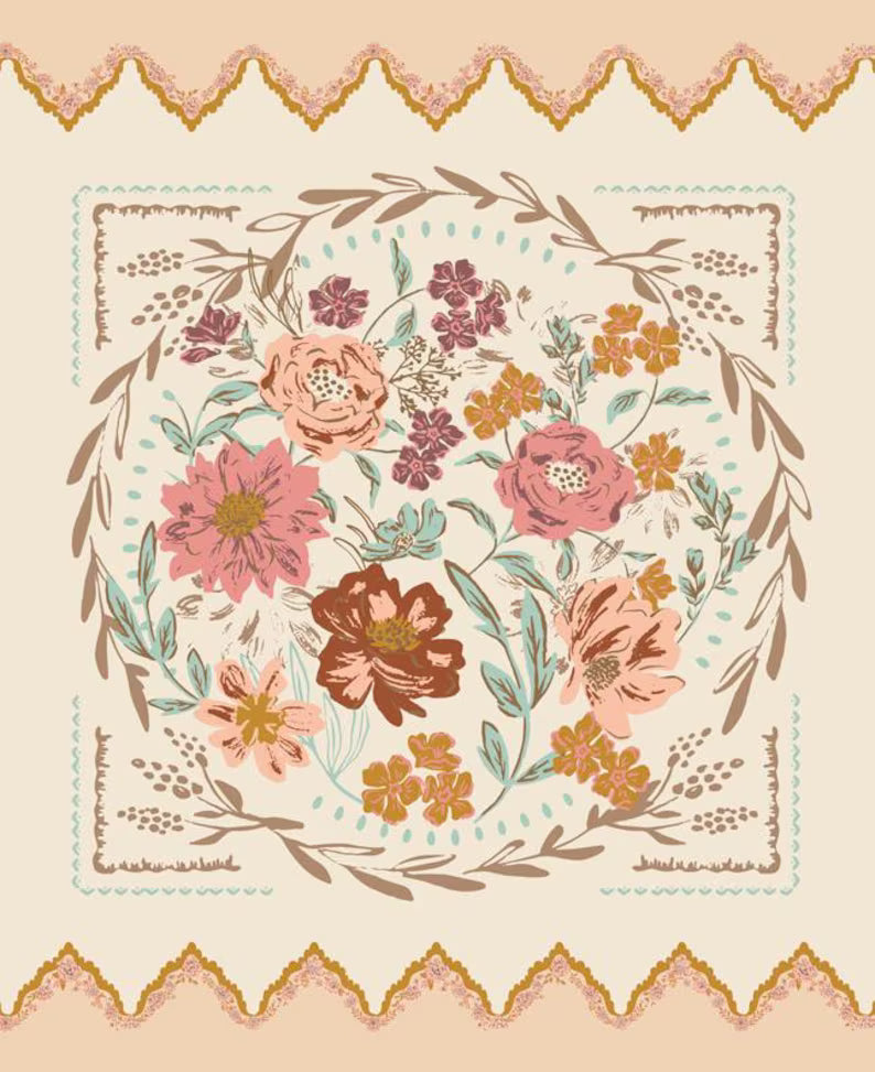 "Foraged Found Panel in Eggshelll"- Moda Fabrics