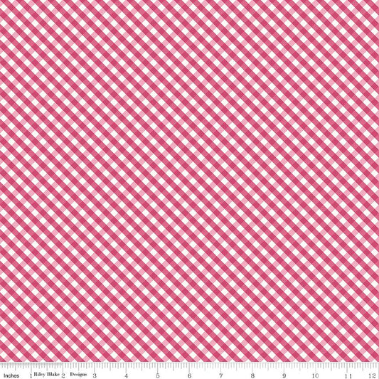 "Hydrangeas in the Garden Gingham Raspberry"-RBD